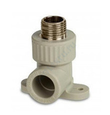 Угольник PP-R комбинированный серый НР Дн 25х1/2" с креплением RTP (РосТурПласт) 15921