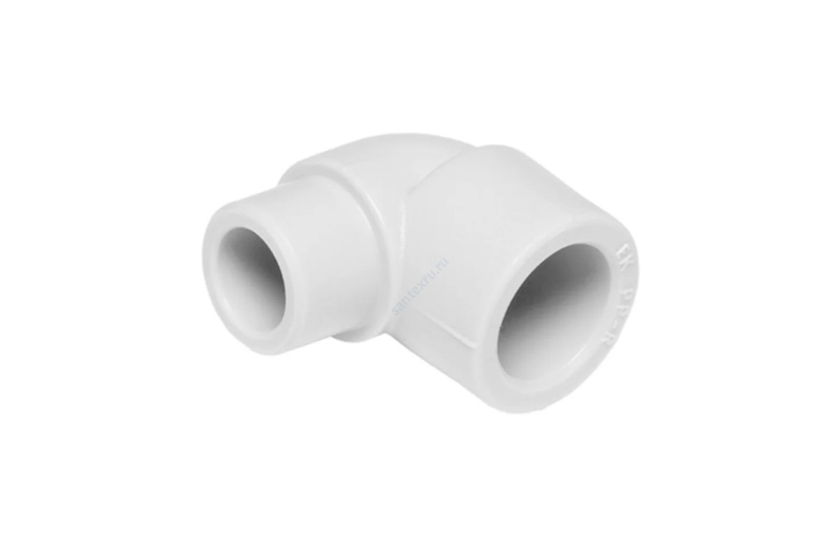 Угольник PP-R белый внутр/наруж пайка Дн 20х90гр Ру25 RTP (РосТурПласт) 19769