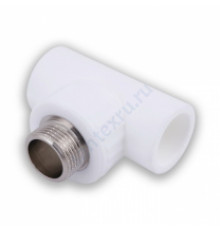 Тройник PP-R комбинированный белый НР Дн 20х3/4" VALFEX 10128120