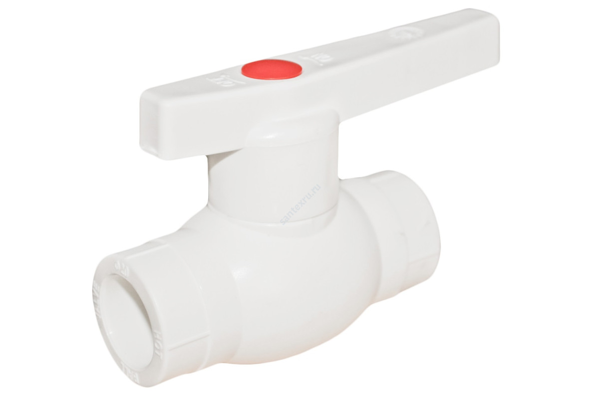 Кран PP-R шаровой белый внутренняя пайка Дн 50 VALFEX 10144050