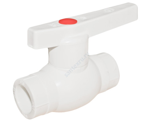 Кран PP-R шаровой белый внутренняя пайка Дн 50 VALFEX 10144050