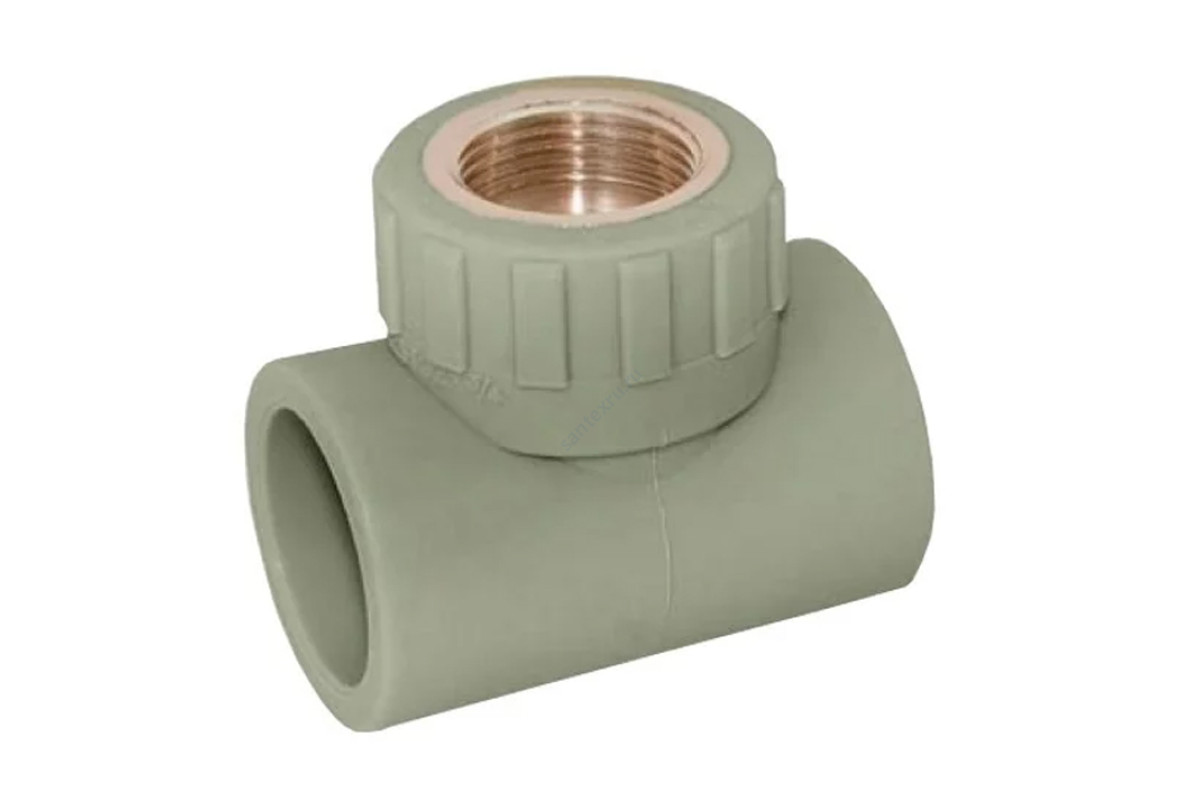 Тройник PP-R комбинированный серый ВР Дн 25х1/2" RTP (РосТурПласт) 10987