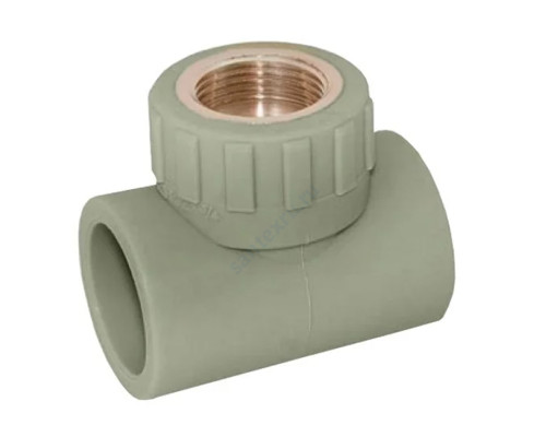 Тройник PP-R комбинированный серый ВР Дн 25х3/4" RTP (РосТурПласт) 10988