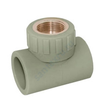 Тройник PP-R комбинированный серый ВР Дн 32х3/4" RTP (РосТурПласт) 10991