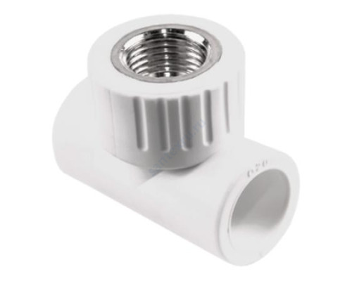 Тройник PP-R комбинированный белый ВР Дн 20х3/4" RTP (РосТурПласт) 16266