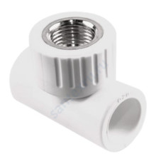 Тройник PP-R комбинированный белый ВР Дн 25х1/2" RTP (РосТурПласт) 10745