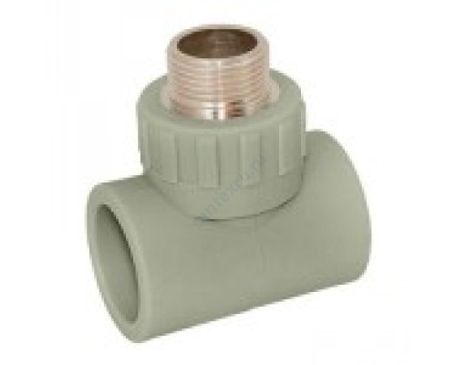 Тройник PP-R комбинированный серый НР Дн 25х3/4" RTP (РосТурПласт) 10998