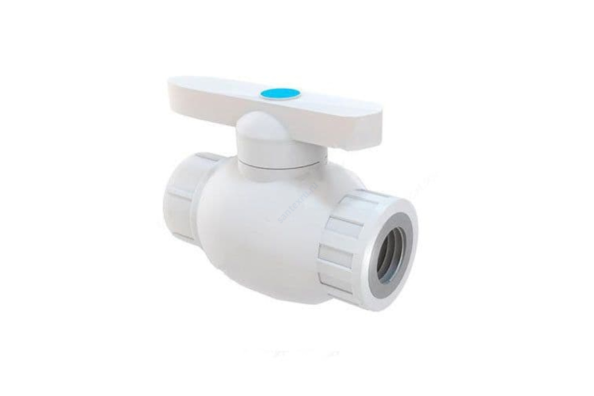 Кран PP-R шаровой белый ВР Дн 20х1/2" полный проход RTP (РосТурПласт) 16207