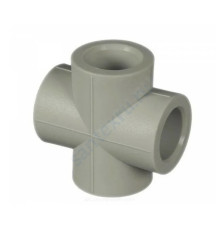 Крестовина PP-R серая внутренняя пайка Дн 25 RTP (РосТурПласт) 10923