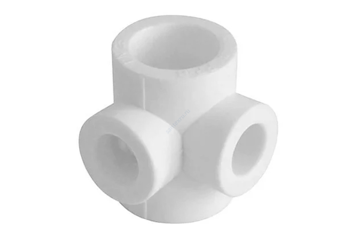 Крестовина PP-R 2-плоскостная белая внутренняя пайка Дн 32х20 VALFEX 10118232