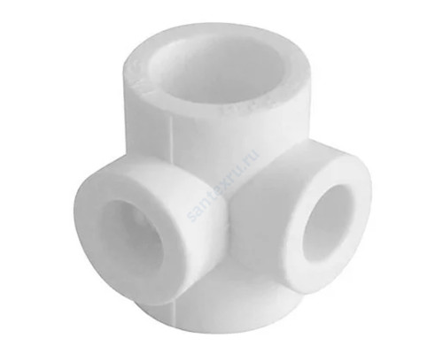 Крестовина PP-R 2-плоскостная белая внутренняя пайка Дн 40х20 VALFEX 10118140