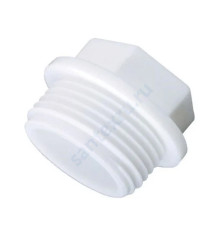 Заглушка (пробка) PP-R белая НР Дн 20х1/2" RTP (РосТурПласт) 10555