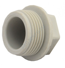 Заглушка (пробка) PP-R серая НР Дн 20х1/2" RTP (РосТурПласт) 10915