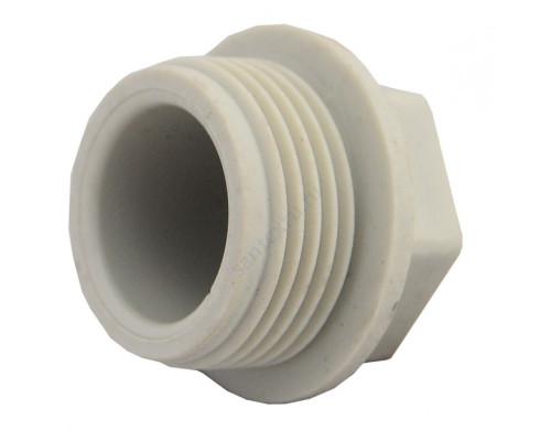 Заглушка (пробка) PP-R серая НР Дн 20х1/2" RTP (РосТурПласт) 10915