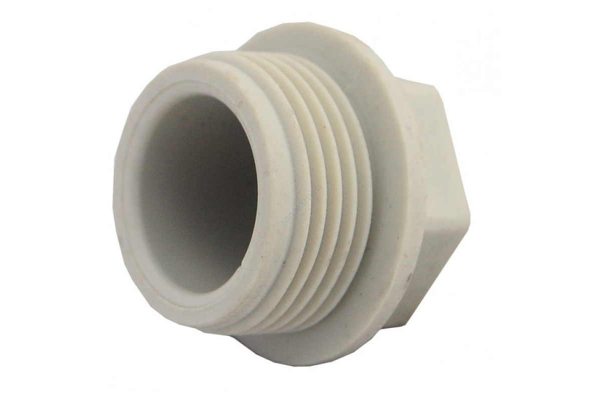 Заглушка (пробка) PP-R серая НР Дн 25х3/4" RTP (РосТурПласт) 10916