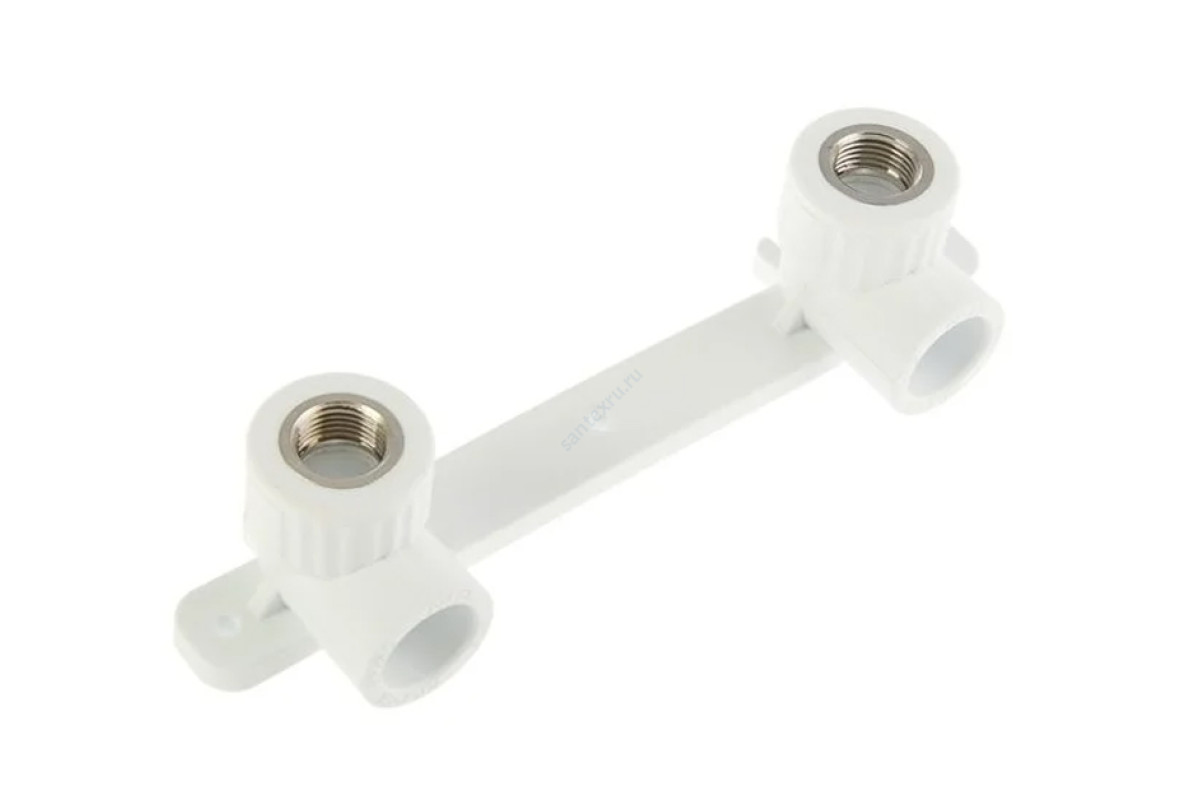 Планка PP-R монтажная белая ВР Дн 25х1/2" под смеситель с водорозетками VALFEX 10124025 