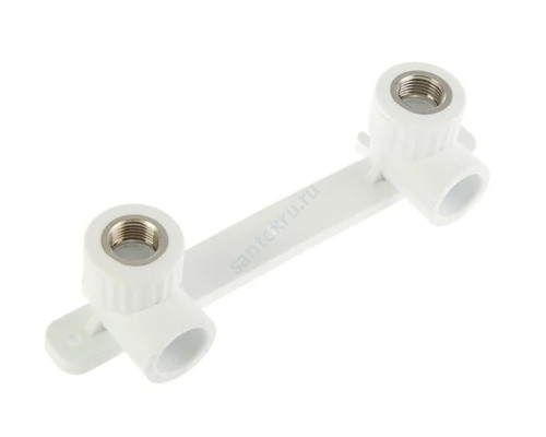 Планка PP-R монтажная белая ВР Дн 25х1/2" под смеситель с водорозетками VALFEX 10124025 