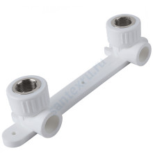 Планка PP-R монтажная белая ВР Дн 20х1/2" Ру25 под смеситель с водорозетками RTP (РосТурПласт) 10701