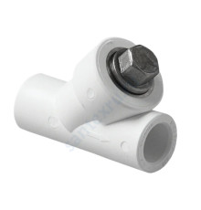 Фильтр PP-R сетчатый белый внутренняя пайка Дн 20х45гр RTP (РосТурПласт) 10838