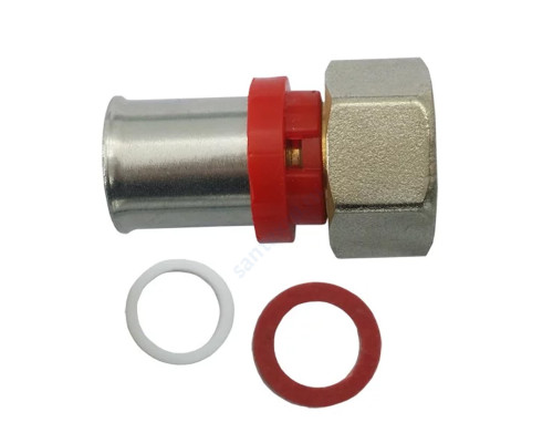 Муфта МП латунь никель пресс 8013 Дн 16х1/2" с накидной гайкой ГОСТ 32415-2013 Aquasfera 8013-01 Муфта МП латунь никель пресс 8013 Дн 16х1/2" с накидной гайкой ГОСТ 32415-2013 Aquasfera 8013-01