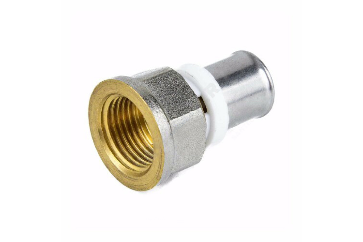 Муфта МП латунь никель пресс 8002 Дн 32х1 1/4" ВР ГОСТ 32415-2013 Aquasfera 8002-08