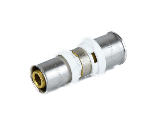 Муфта переходная МП латунь никель пресс 8004 Дн 20х16 ГОСТ 32415-2013 Aquasfera 8004-01