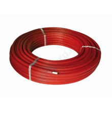 Труба PEX-AL-PEX R999I Дн 16х2,0 Ру10 бухта 100м красный в изоляции Giacomini R999IY222