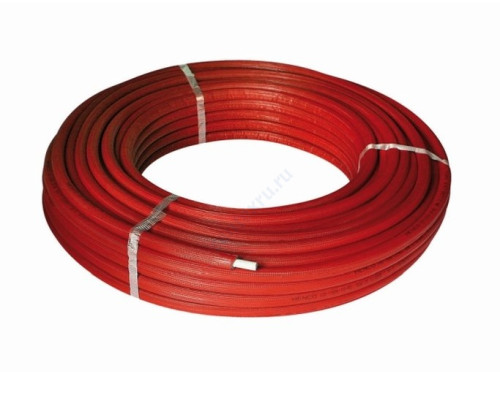 Труба PEX-AL-PEX R999I Дн 16х2,0 Ру10 бухта 100м красный в изоляции Giacomini R999IY222