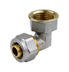 Угольник МП латунь никель обжим 7007 Дн 16х1/2"х90гр ВР ГОСТ 32415-2013 Aquasfera 7007-01