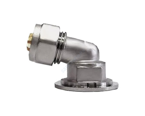 Угольник с креплением МП латунь никель обжим 7009 Дн 16х1/2"х105гр ВР ГОСТ 32415-2013 Aquasfera 7009-01 