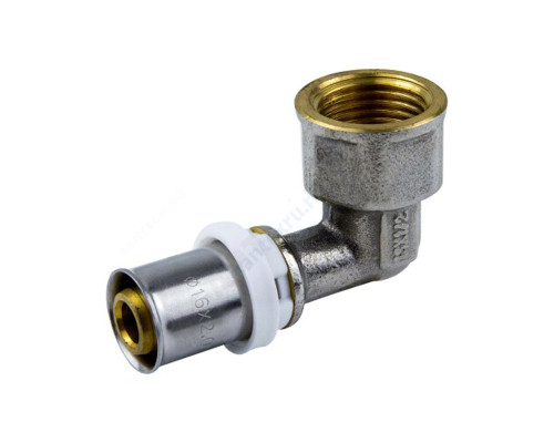 Угольник МП латунь никель пресс 8007 Дн 32х1"х90гр ВР ГОСТ 32415-2013 Aquasfera 8007-07