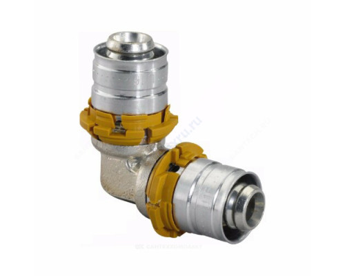 Угольник МП латунь пресс S-PRESS PLUS Дн 32х90гр Uponor 1070526 (1014765)