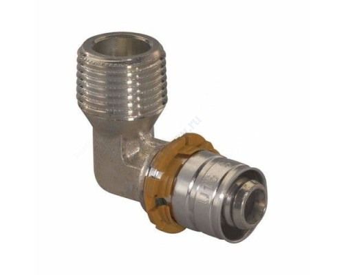 Угольник МП латунь пресс S-PRESS PLUS Дн 20х3/4"х90гр Ру10 НР Uponor 1070534 (1014732)