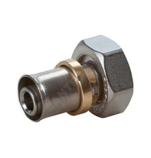 Муфта МП латунь пресс RM179E Дн 20х3/4" с накидной гайкой с евроконусом Giacomini RM179X106