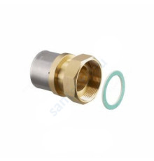 Муфта МП бронза/нерж пресс Cofit P Дн 16х2,0х3/4" с накидной гайкой Oventrop 1512143