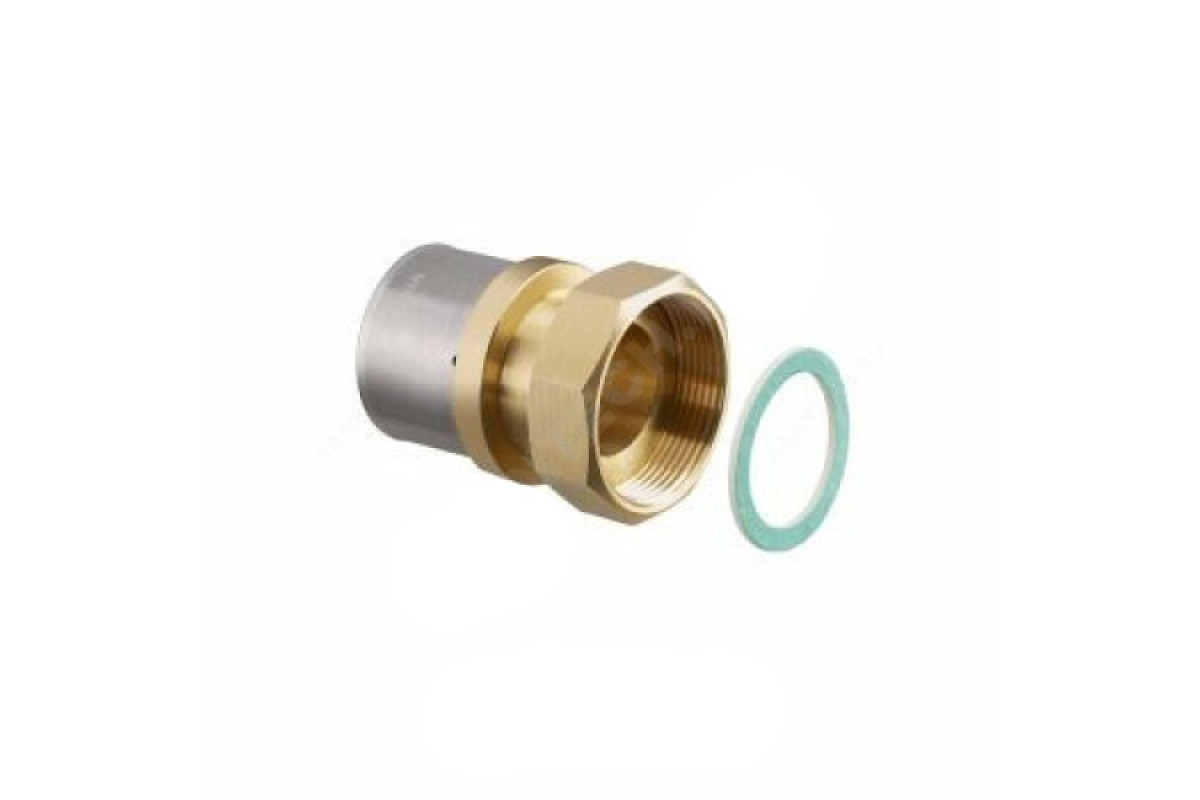 Муфта МП бронза/нерж пресс Cofit P Дн 40х3,5х1 1/2" с накидной гайкой Oventrop 1512151