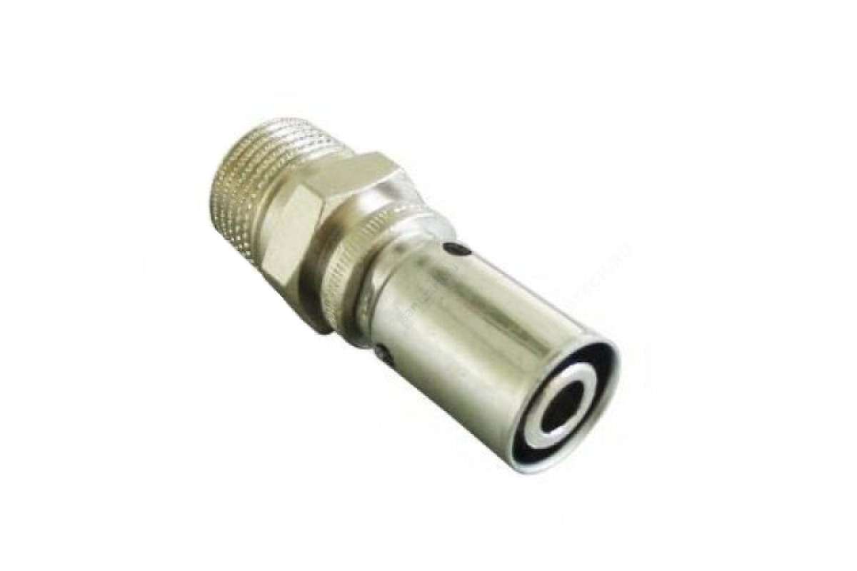 Муфта МП бронза/нерж хром пресс Cofit P Дн 20х2,5х1/2" НР Oventrop 1512065