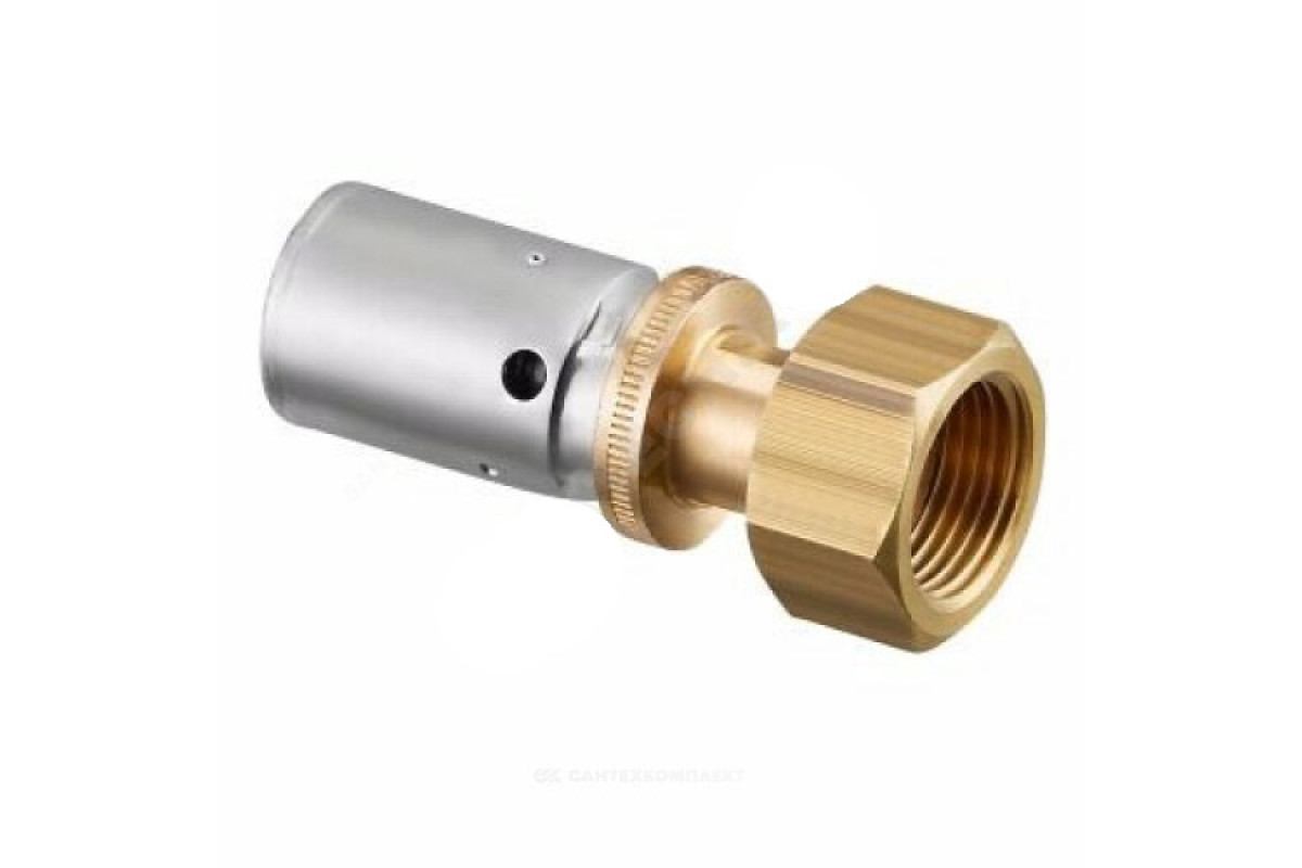  Муфта МП бронза/нерж пресс Cofit PD Дн 20х2,5х3/4" с накидной гайкой Oventrop 1532145 