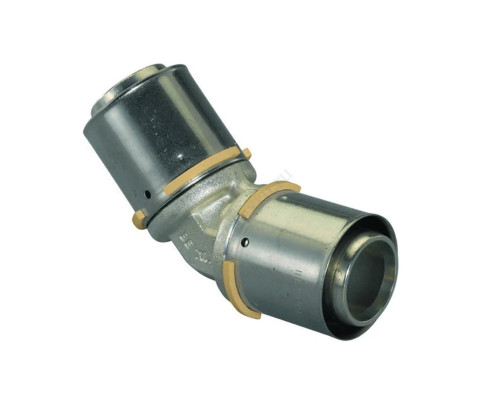 Угольник МП латунь пресс S-PRESS PLUS Дн 32х45гр Uponor 1070546 (1014825)