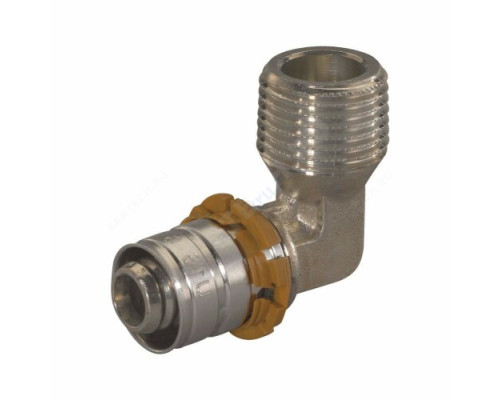 Угольник МП латунь пресс MLC Дн 40х1 1/4"х90гр Ру10 НР Uponor 1046909 (1014783)