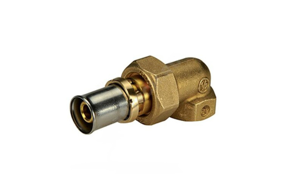 Угольник разъемный МП/PE-X латунь пресс RM19 Дн 26х3/4"х90гр ВР Giacomini RM19Y049
