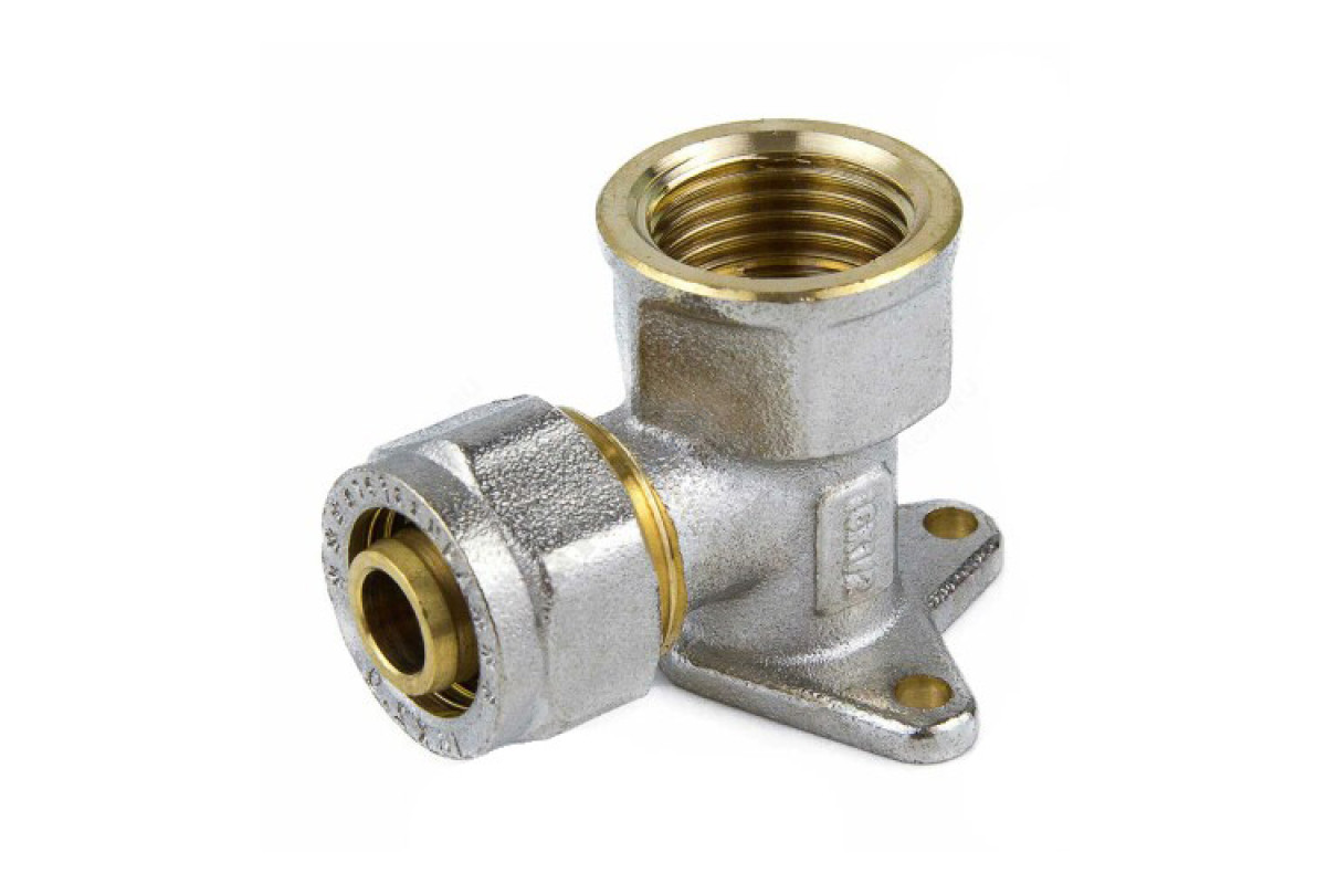 Водорозетка МП латунь никель обжим 7008 Дн 16х1/2" ВР ГОСТ 32415-2013 Aquasfera 7008-01