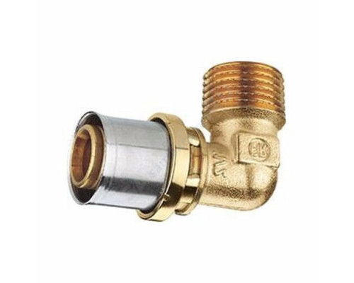 Угольник МП/PE-X латунь пресс RM127 Дн 16х1/2"х90гр НР Giacomini RM127Y033