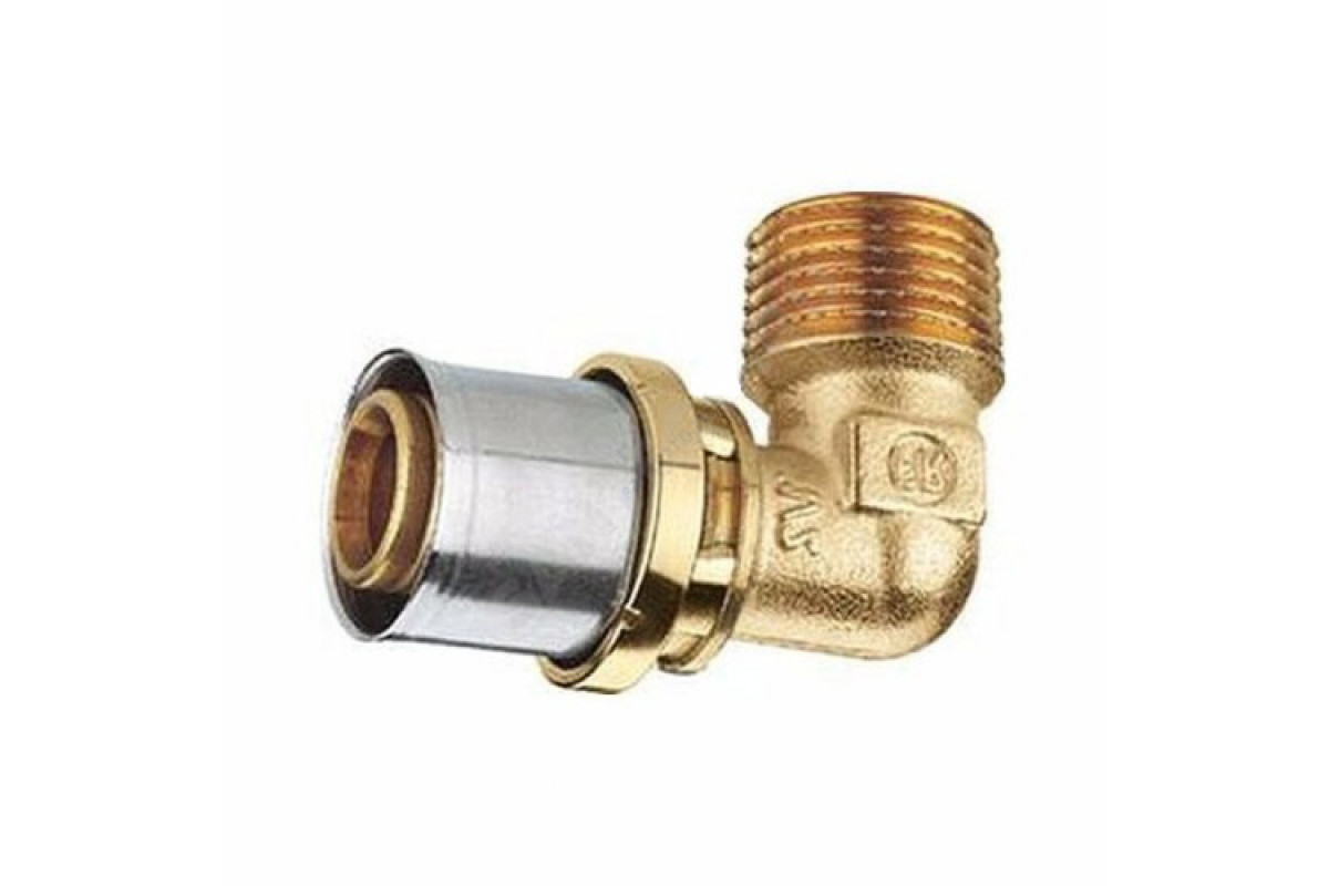 Угольник МП/PE-X латунь пресс RM127 Дн 20х1/2"х90гр НР Giacomini RM127Y037