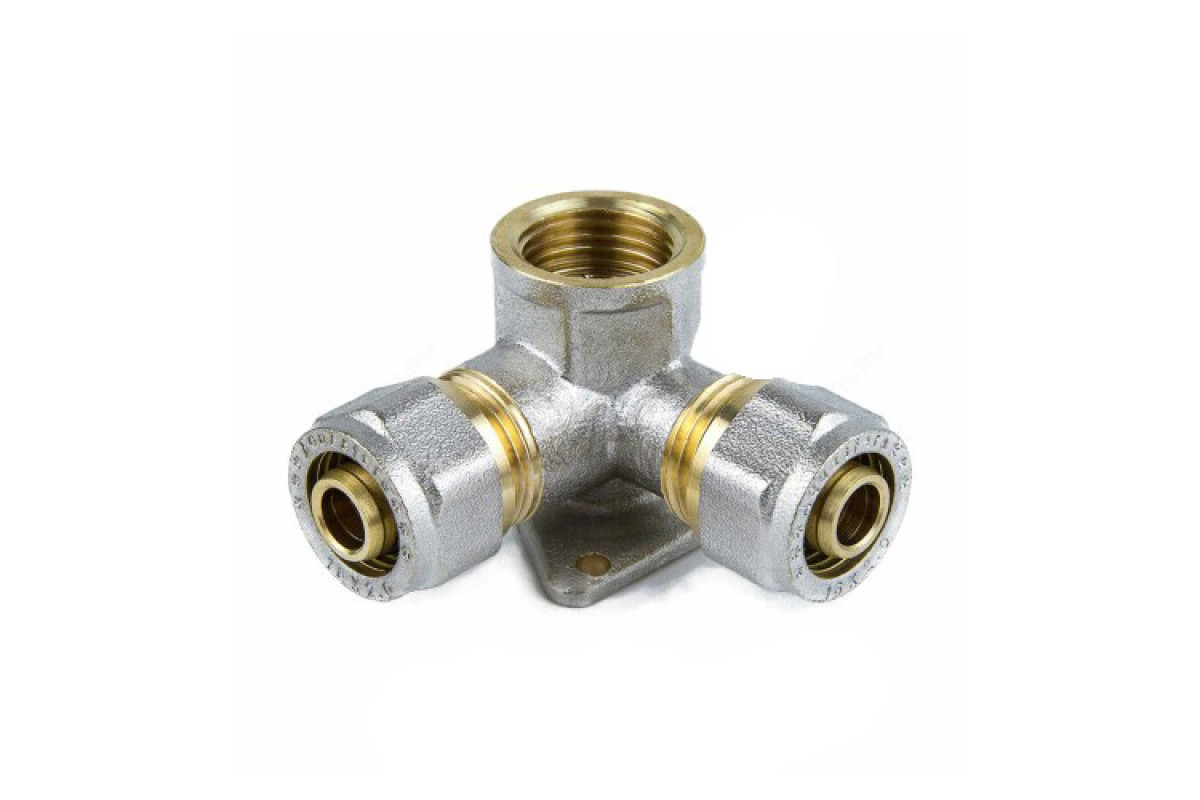 Водорозетка МП латунь никель обжим 7010 Дн 16х1/2"х16 ВР ГОСТ 32415-2013 Aquasfera 7010-01