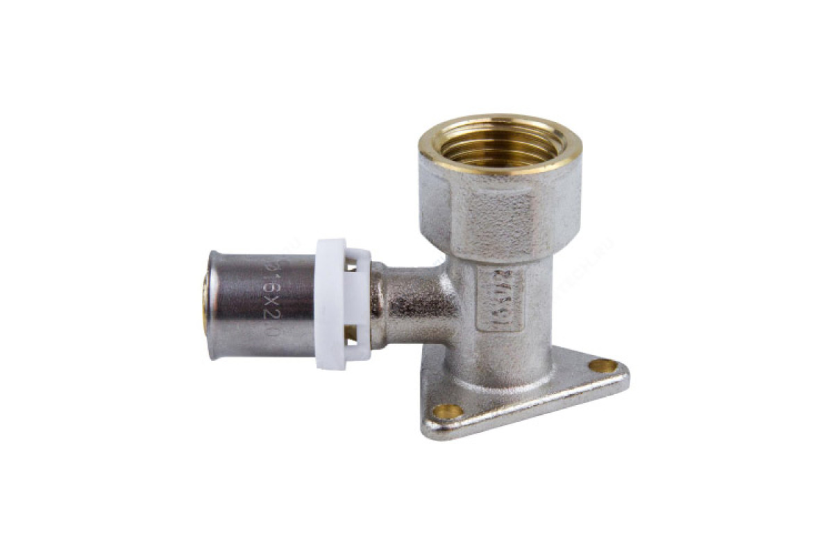 Водорозетка МП латунь никель пресс 8008 Дн 16х1/2" ВР ГОСТ 32415-2013 Aquasfera 8008-01