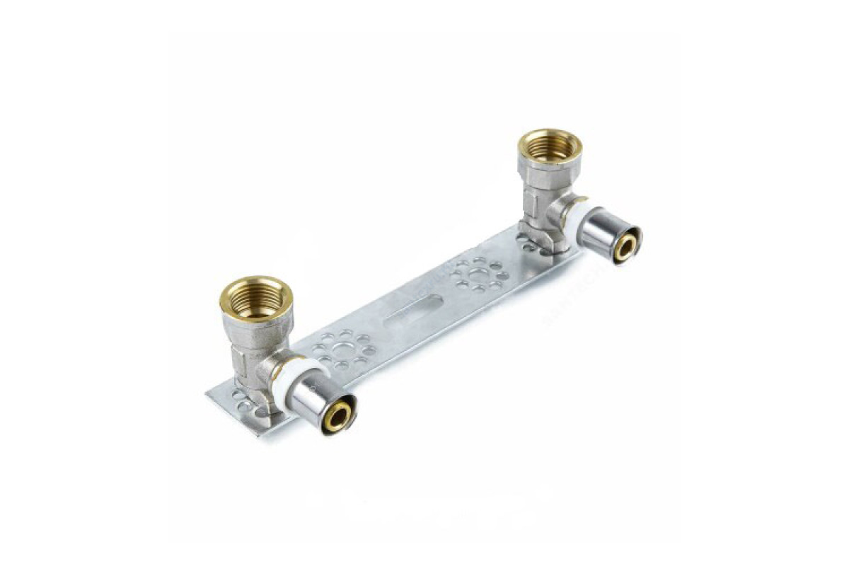 Водорозетка с монтажной планкой МП латунь пресс 8020 Дн 16х1/2" ВР Aquasfera 8020-01 