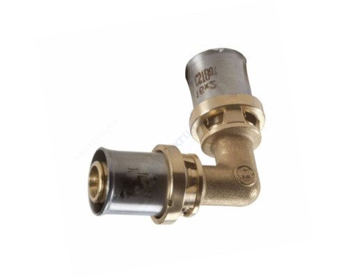 Угольник МП/PE-X латунь пресс RM122 Дн 63х90гр Giacomini RM122Y015