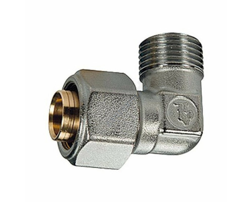 Угольник МП латунь обжим R562AM Дн 16х1/2"х90гр НР Giacomini R562MX048