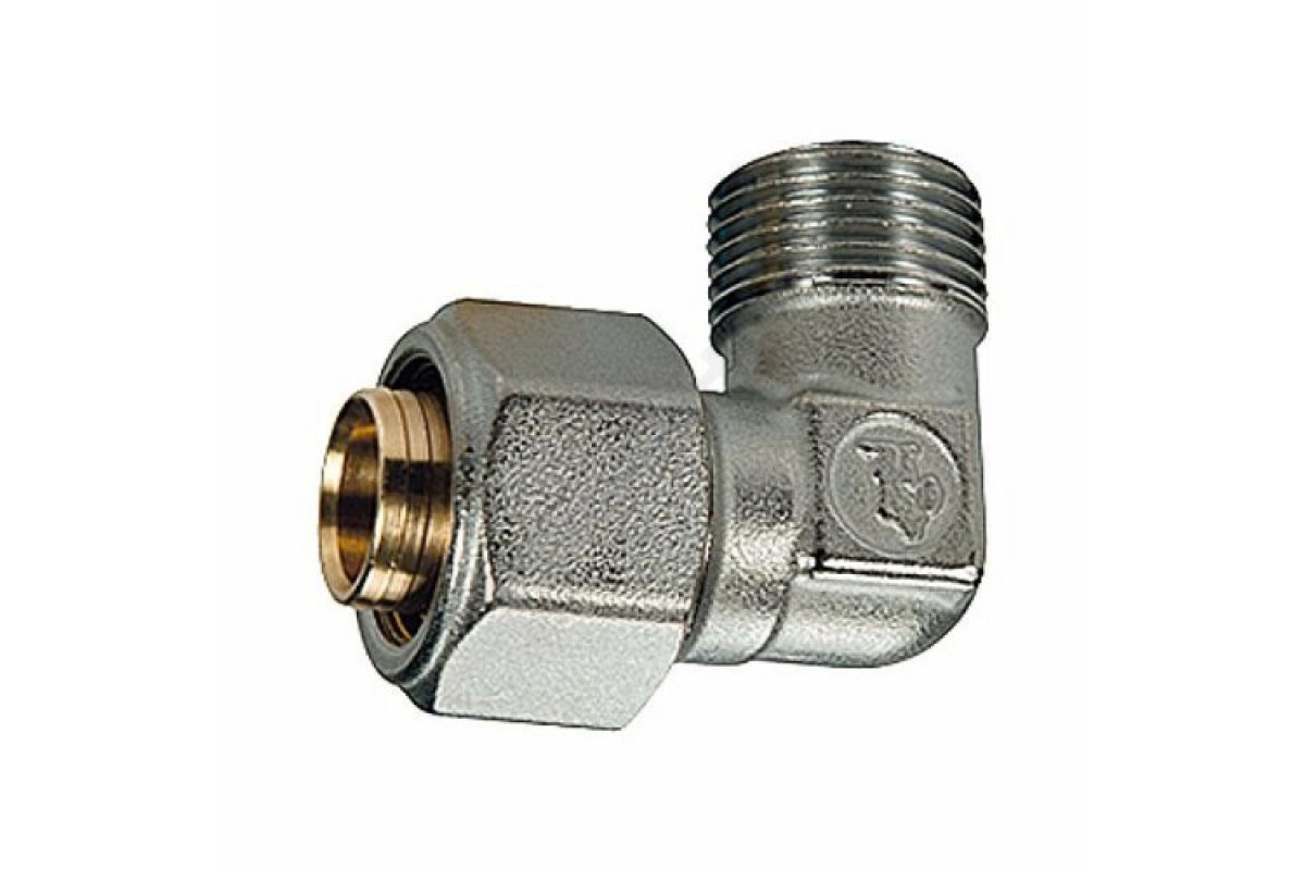 Угольник МП латунь обжим R562AM Дн 20х3/4"х90гр НР Giacomini R562MX061